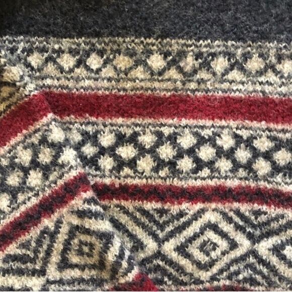 TALLY-HO FAIR ISLE NORDIC WINTER CARDIGAN SWEATER JACKET BOILED WOOL PLUS SIZE X - Picture 11 of 13